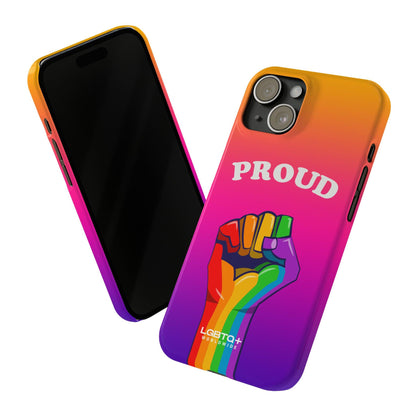 LGBTQWorldwide - ,,PROUD" Handyhülle Accessories, Back-to-School, card, Glossy, iPhone, iPhone Cases, Phone accessory, Phone Cases, Samsung Cases, Slim lgbtq Bekleidung Accessoires unisex Zubehör