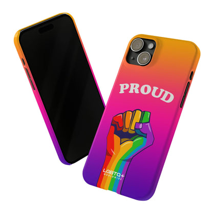 LGBTQWorldwide - ,,PROUD" Handyhülle Accessories, Back-to-School, card, Glossy, iPhone, iPhone Cases, Phone accessory, Phone Cases, Samsung Cases, Slim lgbtq Bekleidung Accessoires unisex Zubehör