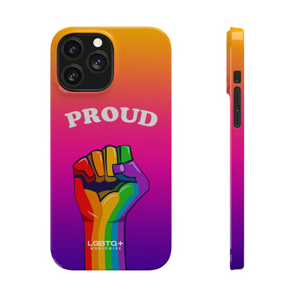 LGBTQWorldwide - ,,PROUD" Handyhülle Accessories, Back-to-School, card, Glossy, iPhone, iPhone Cases, Phone accessory, Phone Cases, Samsung Cases, Slim lgbtq Bekleidung Accessoires unisex Zubehör