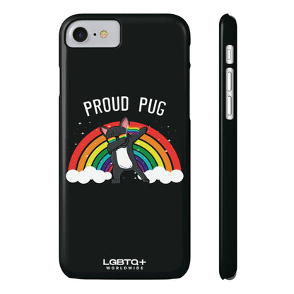 LGBTQWorldwide - ,,PROUD PUG" Handyhülle Accessories, Back-to-School, card, Glossy, iPhone, iPhone Cases, Phone accessory, Phone Cases, Samsung Cases, Slim lgbtq Bekleidung Accessoires unisex Zubehör