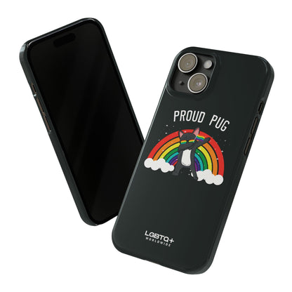 LGBTQWorldwide - ,,PROUD PUG" Handyhülle Accessories, Back-to-School, card, Glossy, iPhone, iPhone Cases, Phone accessory, Phone Cases, Samsung Cases, Slim lgbtq Bekleidung Accessoires unisex Zubehör