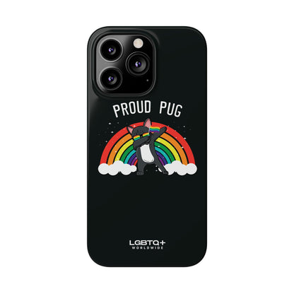 LGBTQWorldwide - ,,PROUD PUG" Handyhülle Accessories, Back-to-School, card, Glossy, iPhone, iPhone Cases, Phone accessory, Phone Cases, Samsung Cases, Slim lgbtq Bekleidung Accessoires unisex Zubehör