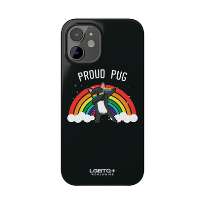 LGBTQWorldwide - ,,PROUD PUG" Handyhülle Accessories, Back-to-School, card, Glossy, iPhone, iPhone Cases, Phone accessory, Phone Cases, Samsung Cases, Slim lgbtq Bekleidung Accessoires unisex Zubehör