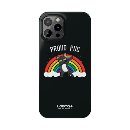 LGBTQWorldwide - ,,PROUD PUG" Handyhülle Accessories, Back-to-School, card, Glossy, iPhone, iPhone Cases, Phone accessory, Phone Cases, Samsung Cases, Slim lgbtq Bekleidung Accessoires unisex Zubehör