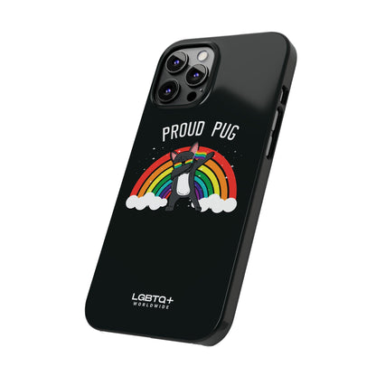 LGBTQWorldwide - ,,PROUD PUG" Handyhülle Accessories, Back-to-School, card, Glossy, iPhone, iPhone Cases, Phone accessory, Phone Cases, Samsung Cases, Slim lgbtq Bekleidung Accessoires unisex Zubehör