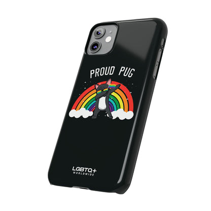 LGBTQWorldwide - ,,PROUD PUG" Handyhülle Accessories, Back-to-School, card, Glossy, iPhone, iPhone Cases, Phone accessory, Phone Cases, Samsung Cases, Slim lgbtq Bekleidung Accessoires unisex Zubehör