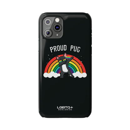 LGBTQWorldwide - ,,PROUD PUG" Handyhülle Accessories, Back-to-School, card, Glossy, iPhone, iPhone Cases, Phone accessory, Phone Cases, Samsung Cases, Slim lgbtq Bekleidung Accessoires unisex Zubehör