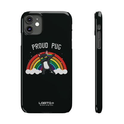 LGBTQWorldwide - ,,PROUD PUG" Handyhülle Accessories, Back-to-School, card, Glossy, iPhone, iPhone Cases, Phone accessory, Phone Cases, Samsung Cases, Slim lgbtq Bekleidung Accessoires unisex Zubehör