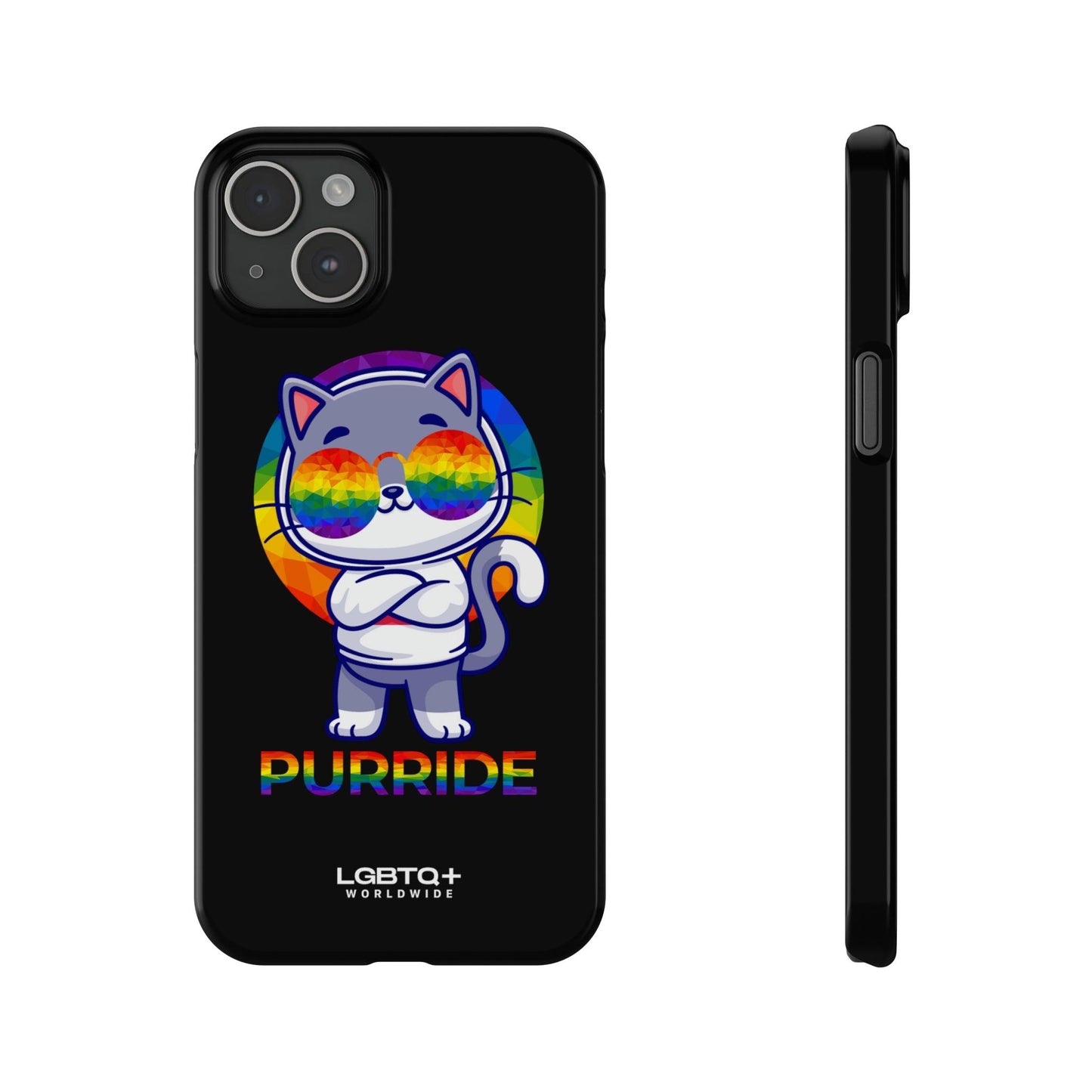 LGBTQWorldwide - ,,PURRIDE" Handyhülle Accessories, Back-to-School, card, Glossy, iPhone, iPhone Cases, Phone accessory, Phone Cases, Samsung Cases, Slim lgbtq Bekleidung Accessoires unisex Zubehör