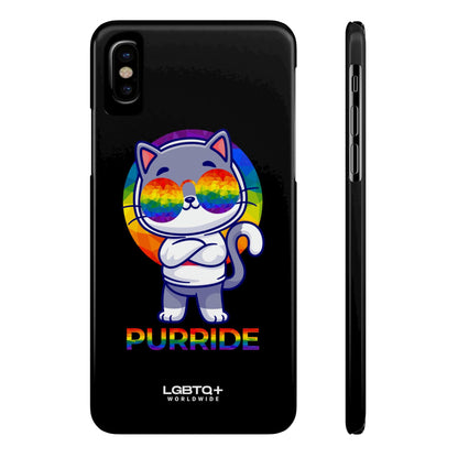 LGBTQWorldwide - ,,PURRIDE" Handyhülle Accessories, Back-to-School, card, Glossy, iPhone, iPhone Cases, Phone accessory, Phone Cases, Samsung Cases, Slim lgbtq Bekleidung Accessoires unisex Zubehör