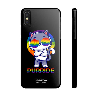 LGBTQWorldwide - ,,PURRIDE" Handyhülle Accessories, Back-to-School, card, Glossy, iPhone, iPhone Cases, Phone accessory, Phone Cases, Samsung Cases, Slim lgbtq Bekleidung Accessoires unisex Zubehör