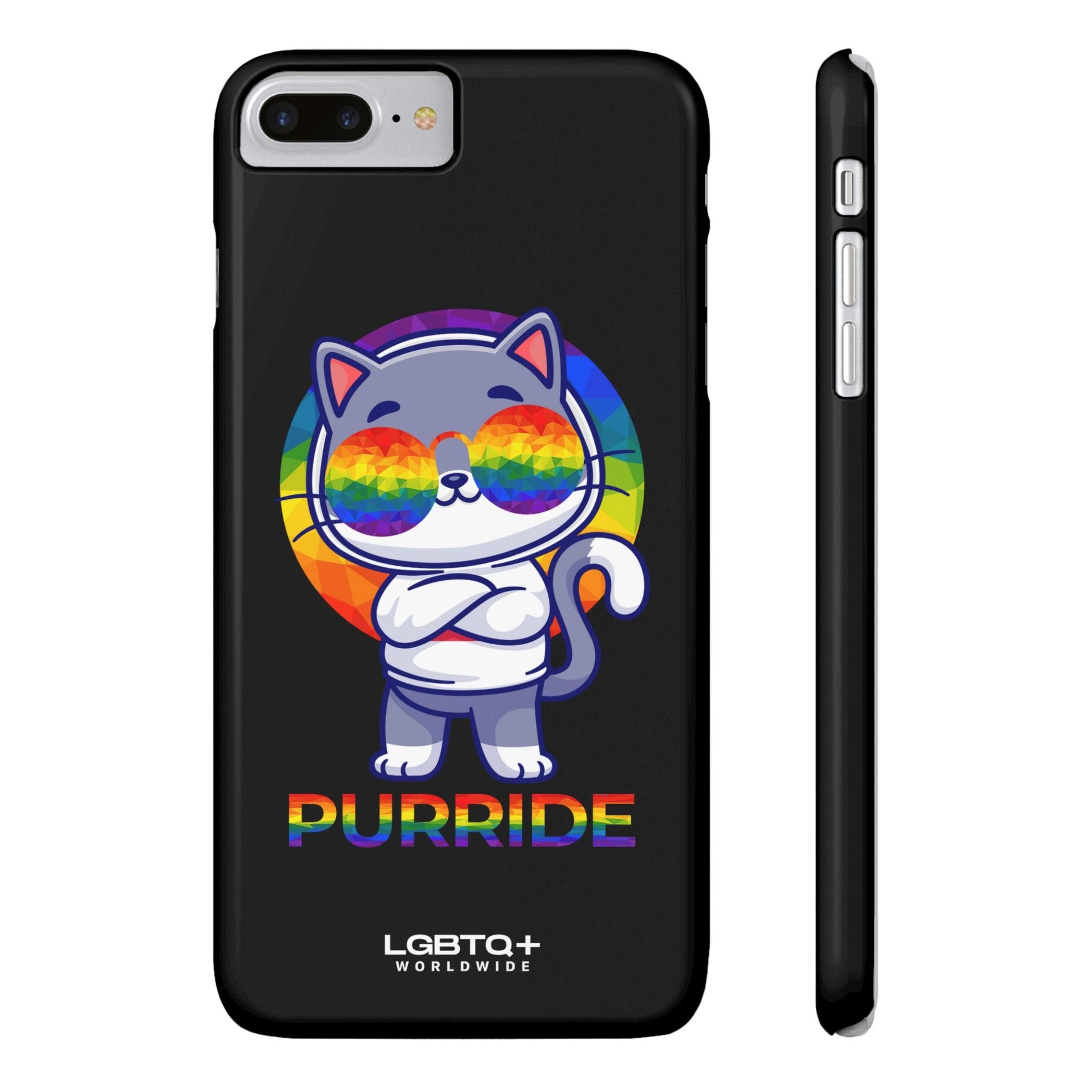 LGBTQWorldwide - ,,PURRIDE" Handyhülle Accessories, Back-to-School, card, Glossy, iPhone, iPhone Cases, Phone accessory, Phone Cases, Samsung Cases, Slim lgbtq Bekleidung Accessoires unisex Zubehör