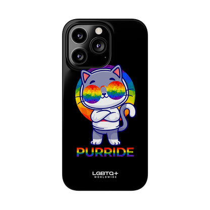 LGBTQWorldwide - ,,PURRIDE" Handyhülle Accessories, Back-to-School, card, Glossy, iPhone, iPhone Cases, Phone accessory, Phone Cases, Samsung Cases, Slim lgbtq Bekleidung Accessoires unisex Zubehör