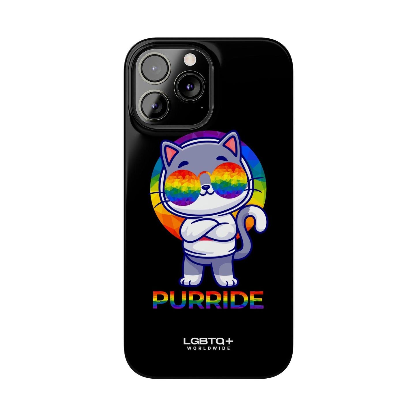 LGBTQWorldwide - ,,PURRIDE" Handyhülle Accessories, Back-to-School, card, Glossy, iPhone, iPhone Cases, Phone accessory, Phone Cases, Samsung Cases, Slim lgbtq Bekleidung Accessoires unisex Zubehör