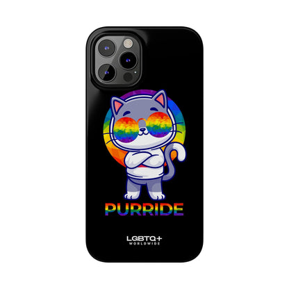 LGBTQWorldwide - ,,PURRIDE" Handyhülle Accessories, Back-to-School, card, Glossy, iPhone, iPhone Cases, Phone accessory, Phone Cases, Samsung Cases, Slim lgbtq Bekleidung Accessoires unisex Zubehör