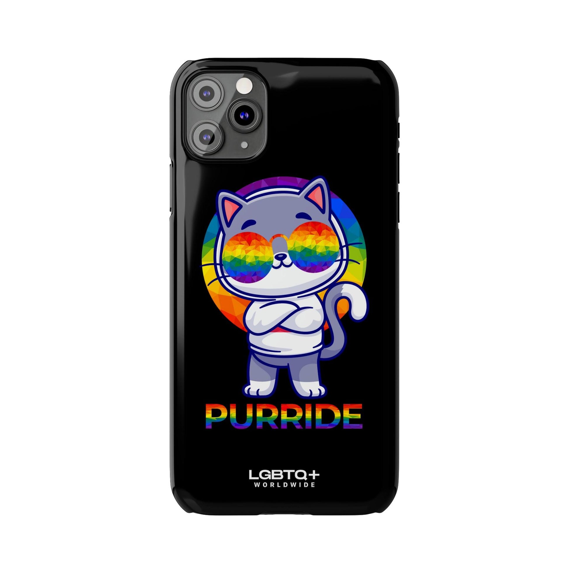 LGBTQWorldwide - ,,PURRIDE" Handyhülle Accessories, Back-to-School, card, Glossy, iPhone, iPhone Cases, Phone accessory, Phone Cases, Samsung Cases, Slim lgbtq Bekleidung Accessoires unisex Zubehör