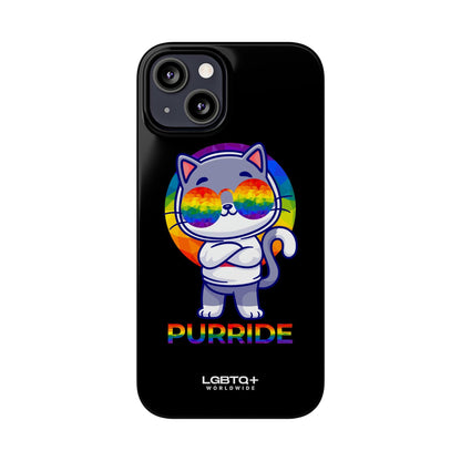 LGBTQWorldwide - ,,PURRIDE" Handyhülle Accessories, Back-to-School, card, Glossy, iPhone, iPhone Cases, Phone accessory, Phone Cases, Samsung Cases, Slim lgbtq Bekleidung Accessoires unisex Zubehör