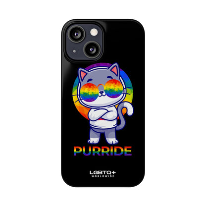 LGBTQWorldwide - ,,PURRIDE" Handyhülle Accessories, Back-to-School, card, Glossy, iPhone, iPhone Cases, Phone accessory, Phone Cases, Samsung Cases, Slim lgbtq Bekleidung Accessoires unisex Zubehör