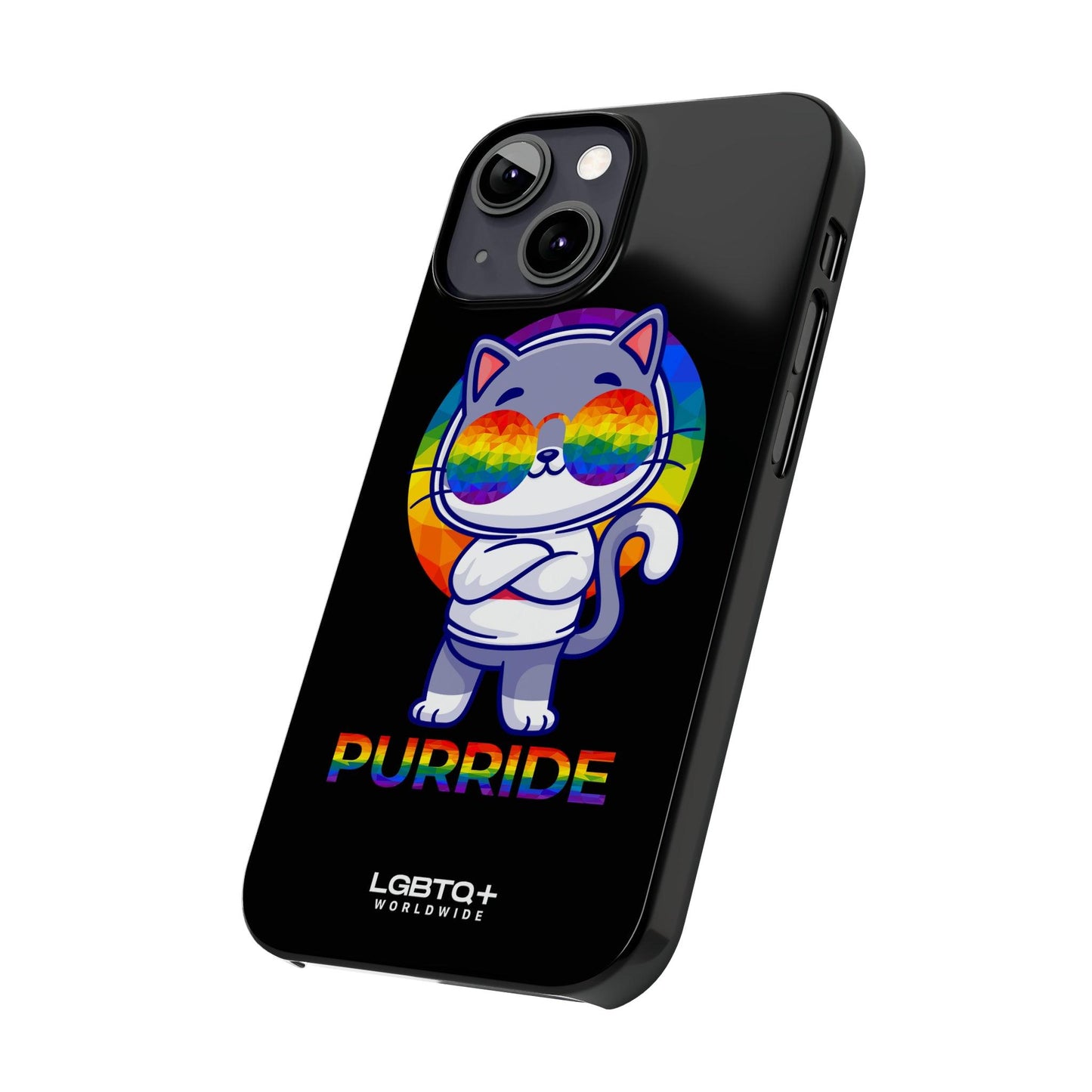 LGBTQWorldwide - ,,PURRIDE" Handyhülle Accessories, Back-to-School, card, Glossy, iPhone, iPhone Cases, Phone accessory, Phone Cases, Samsung Cases, Slim lgbtq Bekleidung Accessoires unisex Zubehör