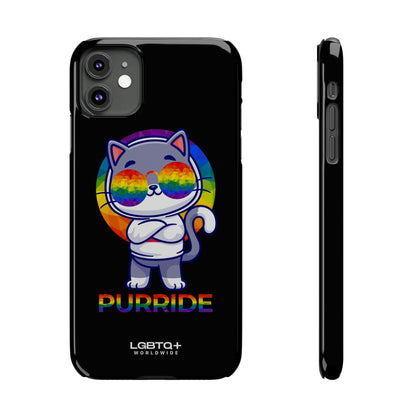 LGBTQWorldwide - ,,PURRIDE" Handyhülle Accessories, Back-to-School, card, Glossy, iPhone, iPhone Cases, Phone accessory, Phone Cases, Samsung Cases, Slim lgbtq Bekleidung Accessoires unisex Zubehör