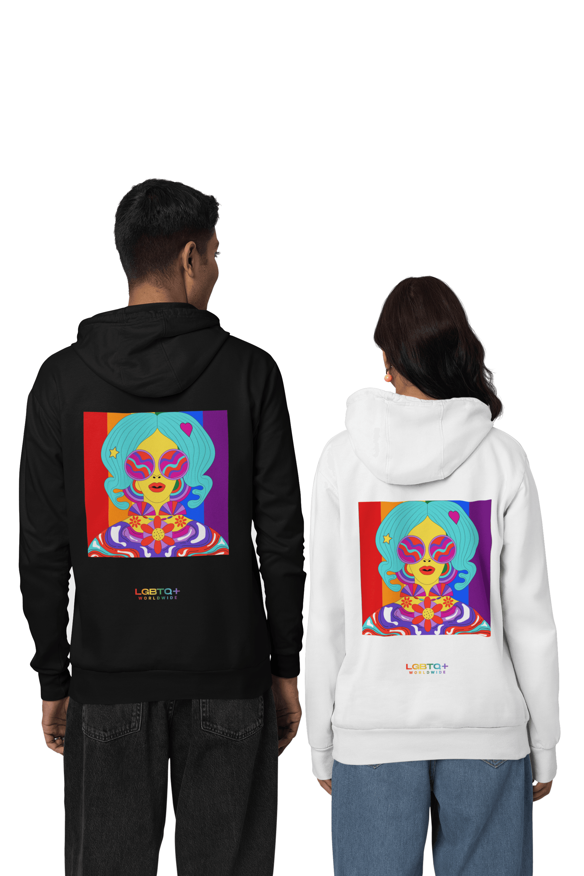 LGBTQWorldwide - ,,QUEEN" Clothing, DTG, Eco-friendly, Hoodies, Men's Clothing, Recycled, Unisex, Vegan, Women's Clothing lgbtq Bekleidung Accessoires unisex Zubehör