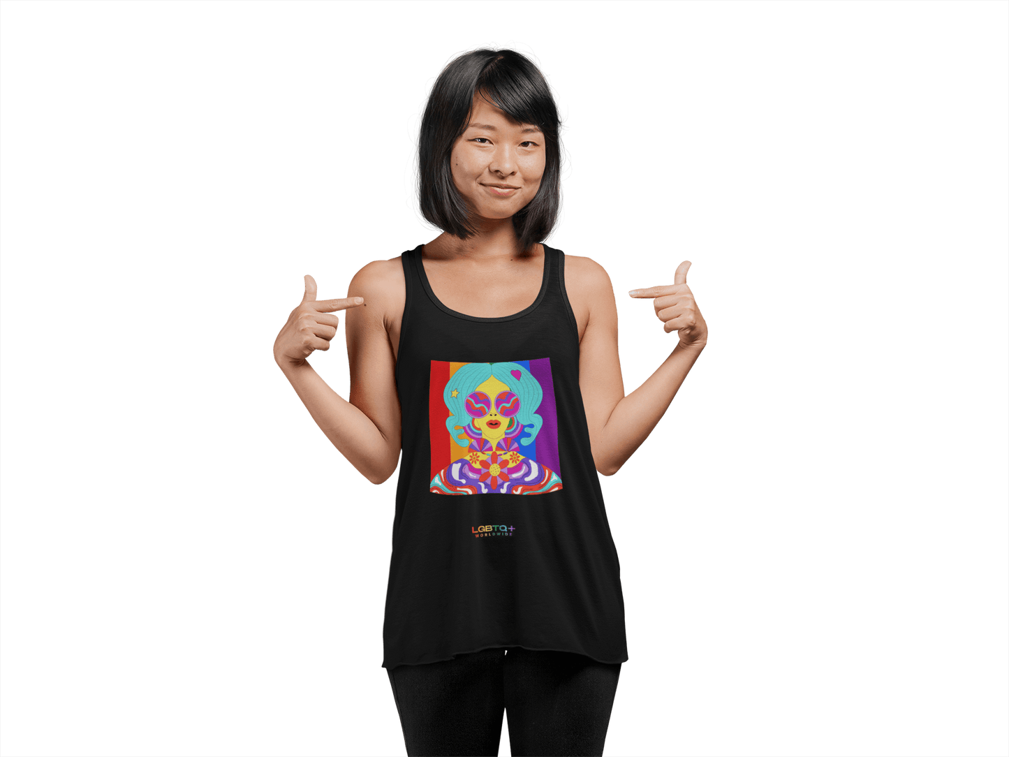 LGBTQWorldwide - ,,QUEEN'' DTG, Eco-friendly, Men's Clothing, Neck Labels, Organic, Recycled, Slim fit, Sustainable, Tank Tops, Tanke, Vegan lgbtq Bekleidung Accessoires unisex Zubehör