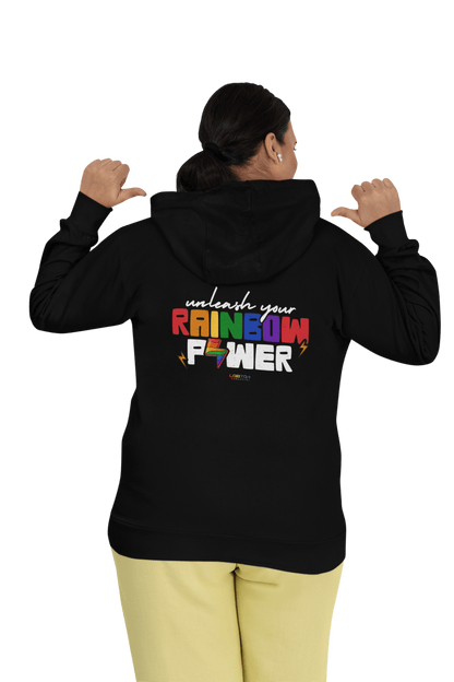 LGBTQWorldwide - ,,RAINBOW POWER'' DTG, Eco-friendly, Hoodies, Last, Men's Clothing, Recycled, Unisex, Vegan, Women's Clothing lgbtq Bekleidung Accessoires unisex Zubehör