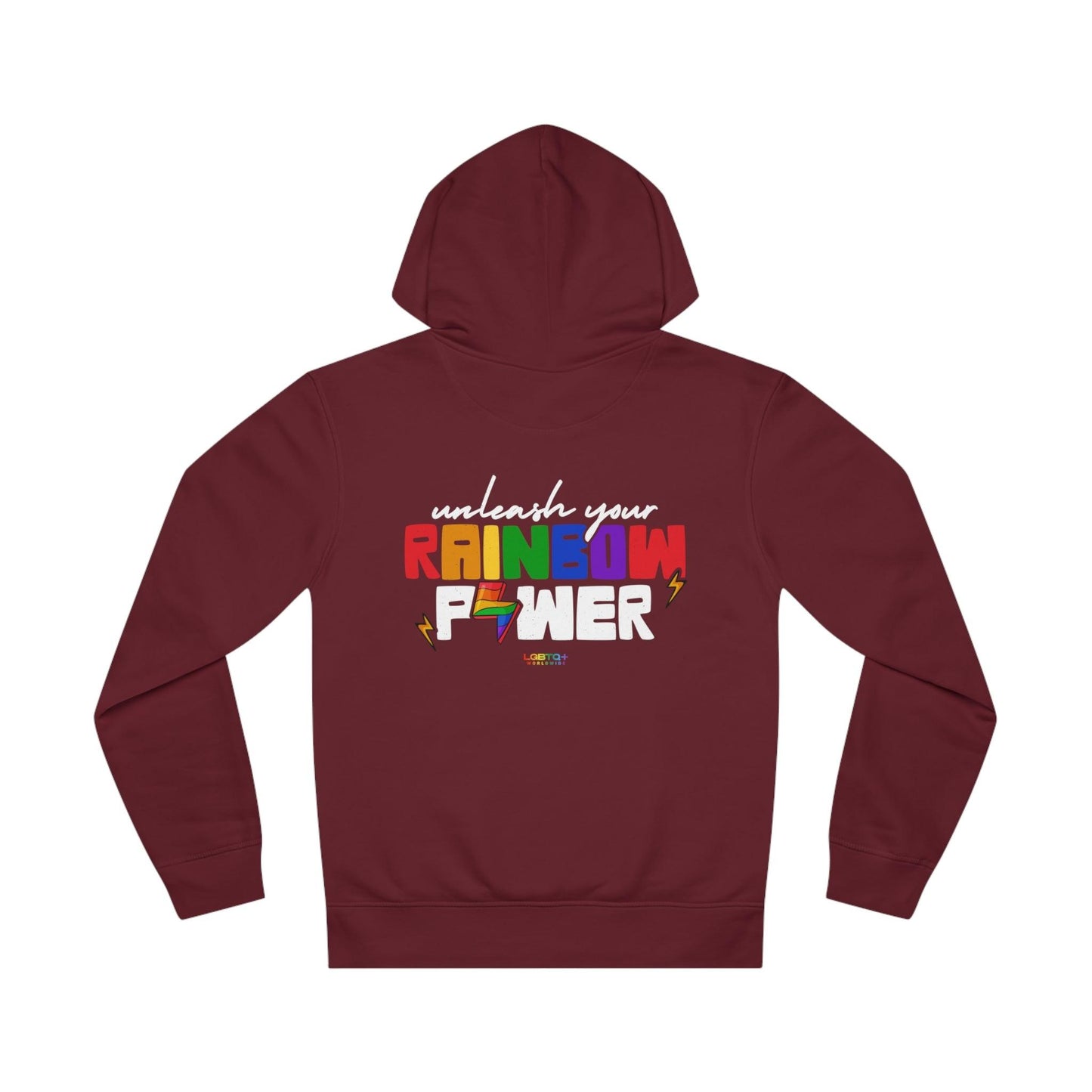 LGBTQWorldwide - ,,RAINBOW POWER'' DTG, Eco-friendly, Hoodies, Last, Men's Clothing, Recycled, Unisex, Vegan, Women's Clothing lgbtq Bekleidung Accessoires unisex Zubehör