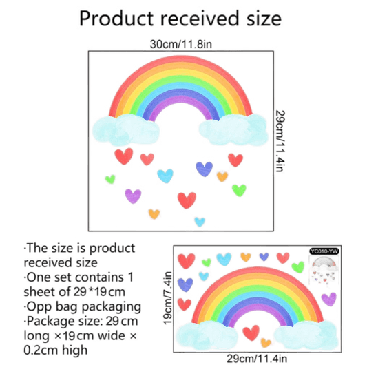 LGBTQWorldwide - Rainbow Wall Stickers Glow In The Dark All lgbtq Bekleidung Accessoires unisex Zubehör