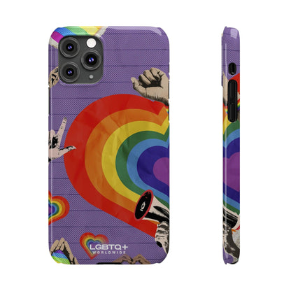 LGBTQWorldwide - ,,REGENBOGEN HERZ" Handyhülle Accessories, Back-to-School, card, Glossy, iPhone, iPhone Cases, Phone accessory, Phone Cases, Samsung Cases, Slim lgbtq Bekleidung Accessoires unisex Zubehör