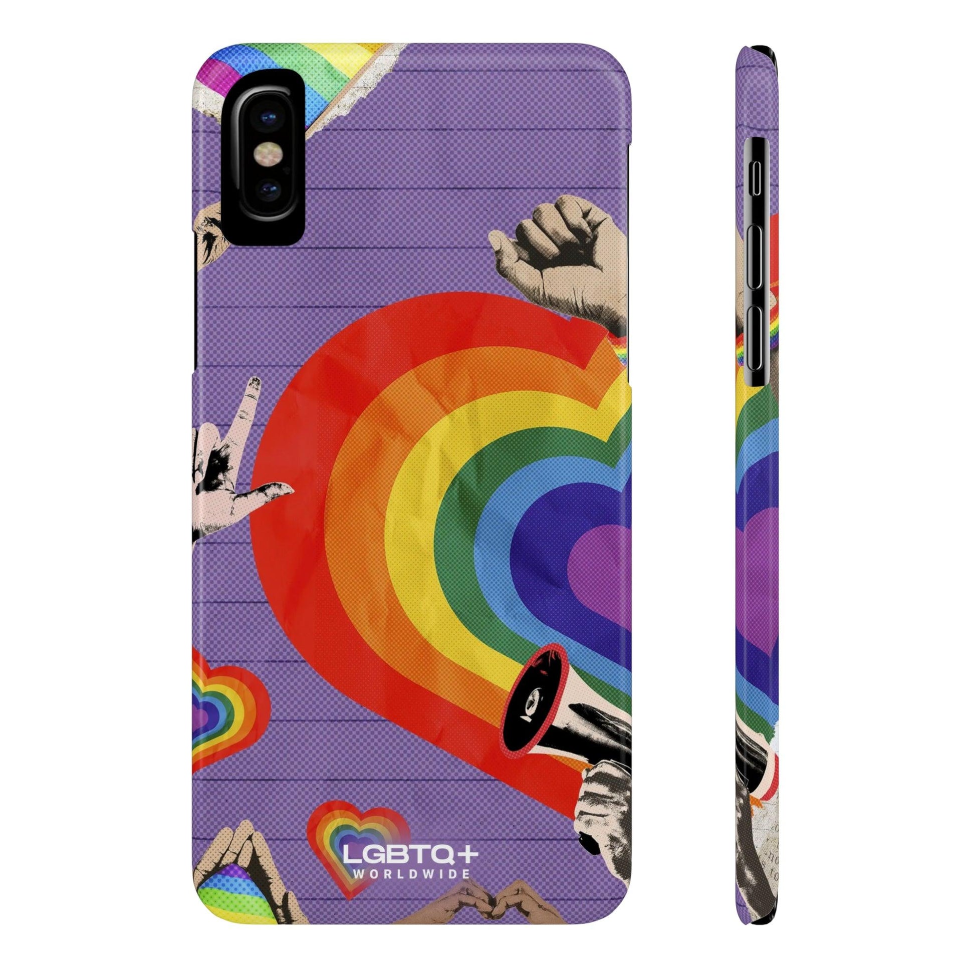 LGBTQWorldwide - ,,REGENBOGEN HERZ" Handyhülle Accessories, Back-to-School, card, Glossy, iPhone, iPhone Cases, Phone accessory, Phone Cases, Samsung Cases, Slim lgbtq Bekleidung Accessoires unisex Zubehör