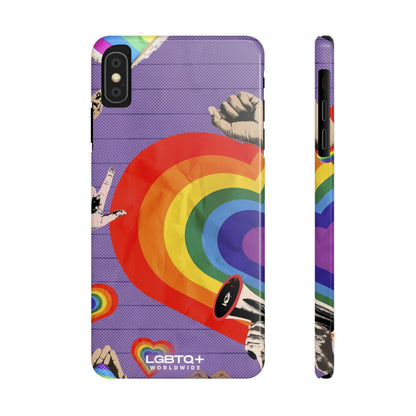 LGBTQWorldwide - ,,REGENBOGEN HERZ" Handyhülle Accessories, Back-to-School, card, Glossy, iPhone, iPhone Cases, Phone accessory, Phone Cases, Samsung Cases, Slim lgbtq Bekleidung Accessoires unisex Zubehör