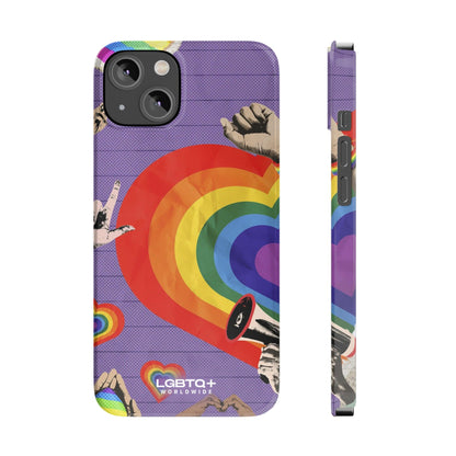 LGBTQWorldwide - ,,REGENBOGEN HERZ" Handyhülle Accessories, Back-to-School, card, Glossy, iPhone, iPhone Cases, Phone accessory, Phone Cases, Samsung Cases, Slim lgbtq Bekleidung Accessoires unisex Zubehör