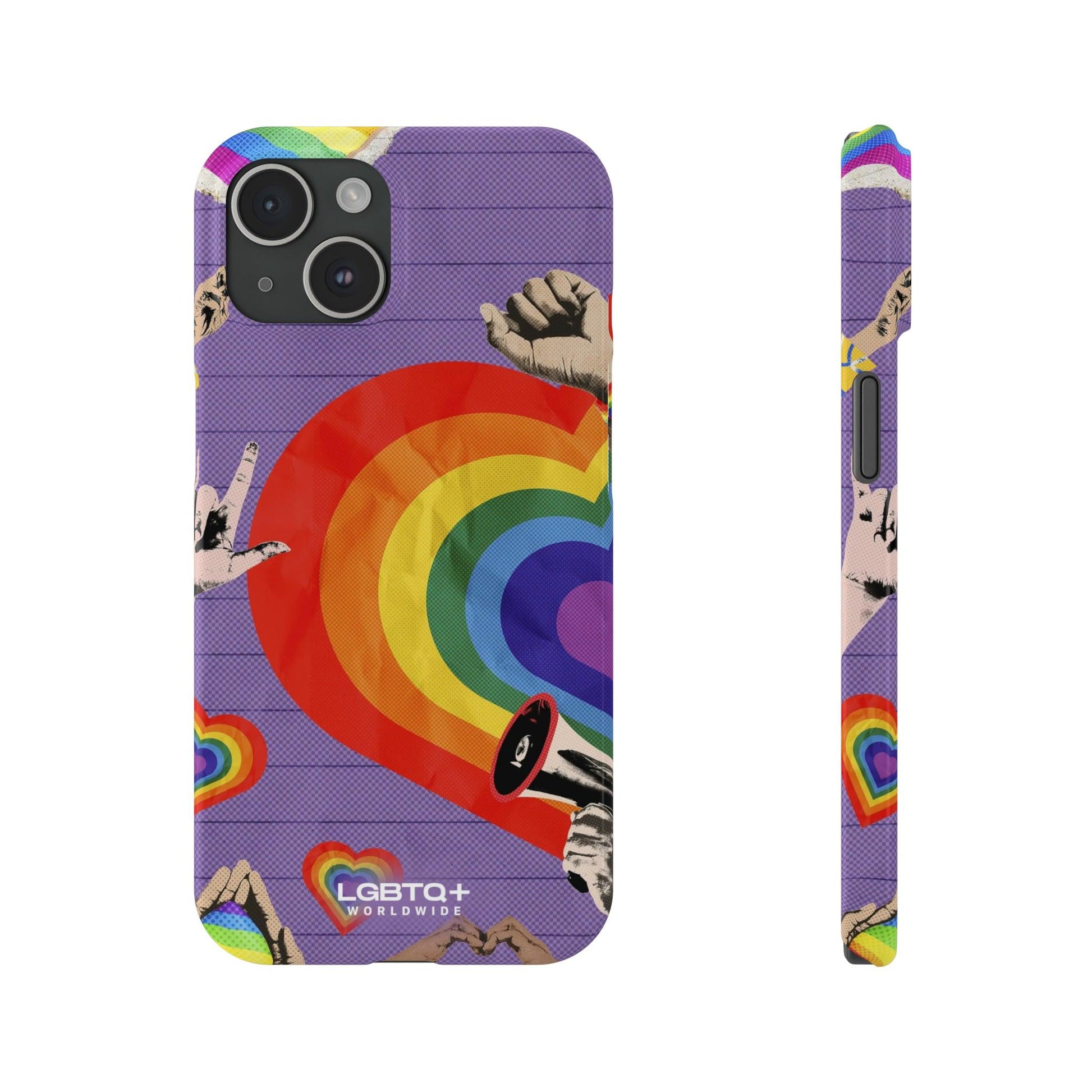 LGBTQWorldwide - ,,REGENBOGEN HERZ" Handyhülle Accessories, Back-to-School, card, Glossy, iPhone, iPhone Cases, Phone accessory, Phone Cases, Samsung Cases, Slim lgbtq Bekleidung Accessoires unisex Zubehör