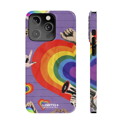 LGBTQWorldwide - ,,REGENBOGEN HERZ" Handyhülle Accessories, Back-to-School, card, Glossy, iPhone, iPhone Cases, Phone accessory, Phone Cases, Samsung Cases, Slim lgbtq Bekleidung Accessoires unisex Zubehör