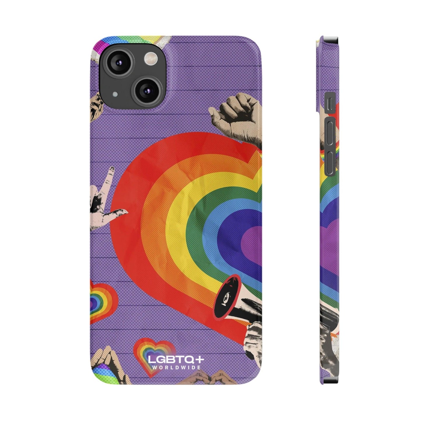 LGBTQWorldwide - ,,REGENBOGEN HERZ" Handyhülle Accessories, Back-to-School, card, Glossy, iPhone, iPhone Cases, Phone accessory, Phone Cases, Samsung Cases, Slim lgbtq Bekleidung Accessoires unisex Zubehör