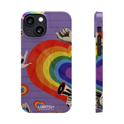 LGBTQWorldwide - ,,REGENBOGEN HERZ" Handyhülle Accessories, Back-to-School, card, Glossy, iPhone, iPhone Cases, Phone accessory, Phone Cases, Samsung Cases, Slim lgbtq Bekleidung Accessoires unisex Zubehör