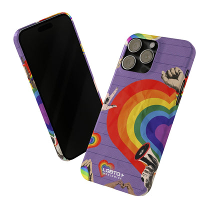 LGBTQWorldwide - ,,REGENBOGEN HERZ" Handyhülle Accessories, Back-to-School, card, Glossy, iPhone, iPhone Cases, Phone accessory, Phone Cases, Samsung Cases, Slim lgbtq Bekleidung Accessoires unisex Zubehör