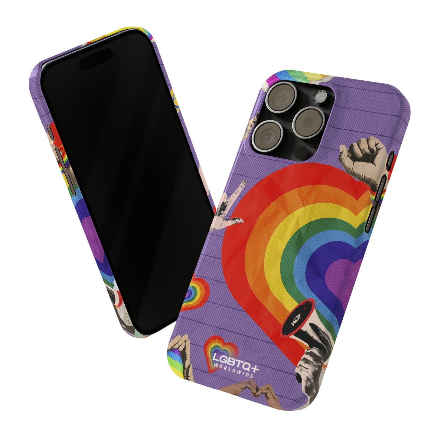 LGBTQWorldwide - ,,REGENBOGEN HERZ" Handyhülle Accessories, Back-to-School, card, Glossy, iPhone, iPhone Cases, Phone accessory, Phone Cases, Samsung Cases, Slim lgbtq Bekleidung Accessoires unisex Zubehör