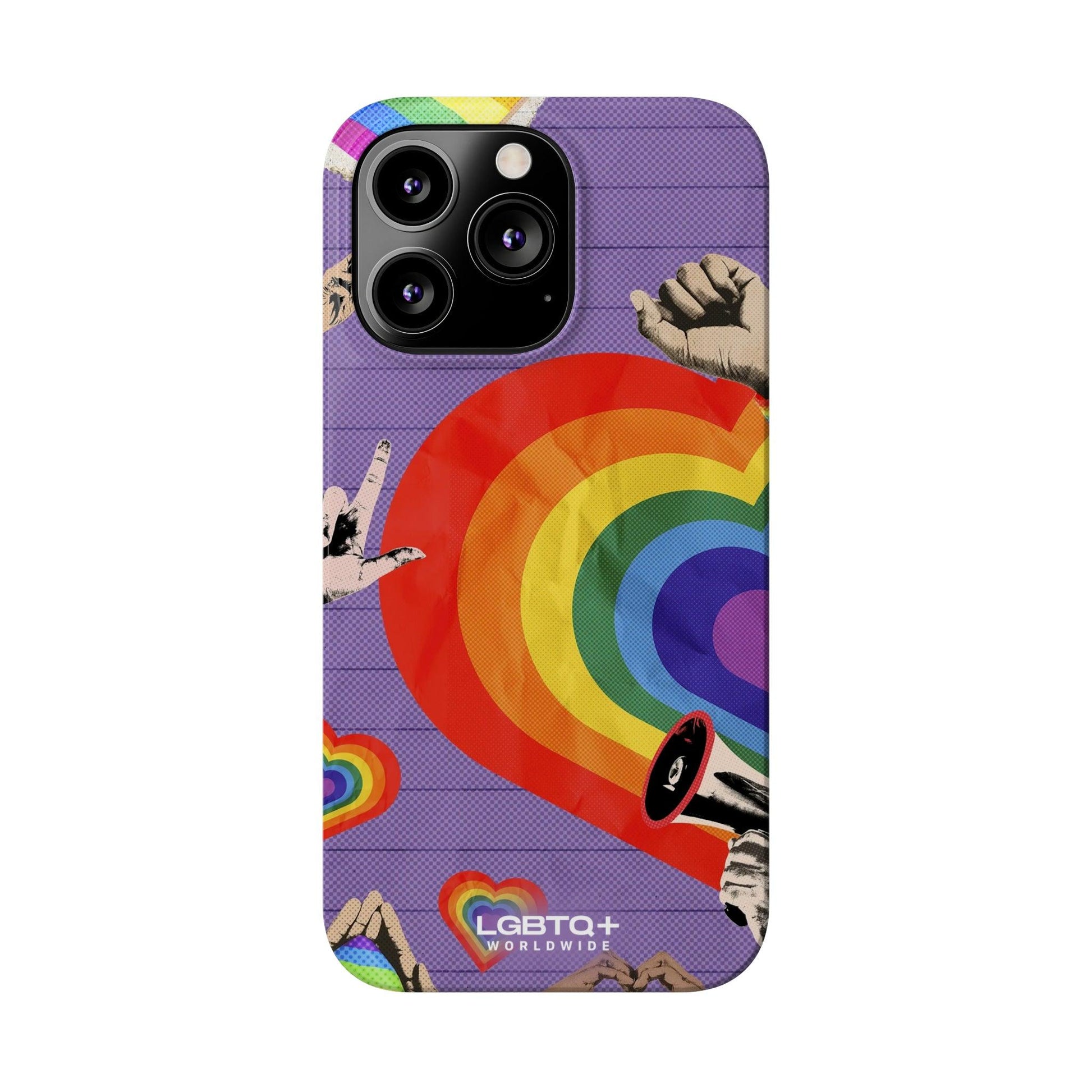 LGBTQWorldwide - ,,REGENBOGEN HERZ" Handyhülle Accessories, Back-to-School, card, Glossy, iPhone, iPhone Cases, Phone accessory, Phone Cases, Samsung Cases, Slim lgbtq Bekleidung Accessoires unisex Zubehör