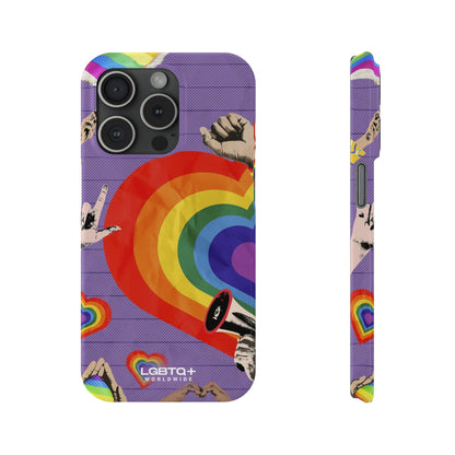 LGBTQWorldwide - ,,REGENBOGEN HERZ" Handyhülle Accessories, Back-to-School, card, Glossy, iPhone, iPhone Cases, Phone accessory, Phone Cases, Samsung Cases, Slim lgbtq Bekleidung Accessoires unisex Zubehör