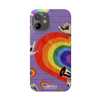 LGBTQWorldwide - ,,REGENBOGEN HERZ" Handyhülle Accessories, Back-to-School, card, Glossy, iPhone, iPhone Cases, Phone accessory, Phone Cases, Samsung Cases, Slim lgbtq Bekleidung Accessoires unisex Zubehör