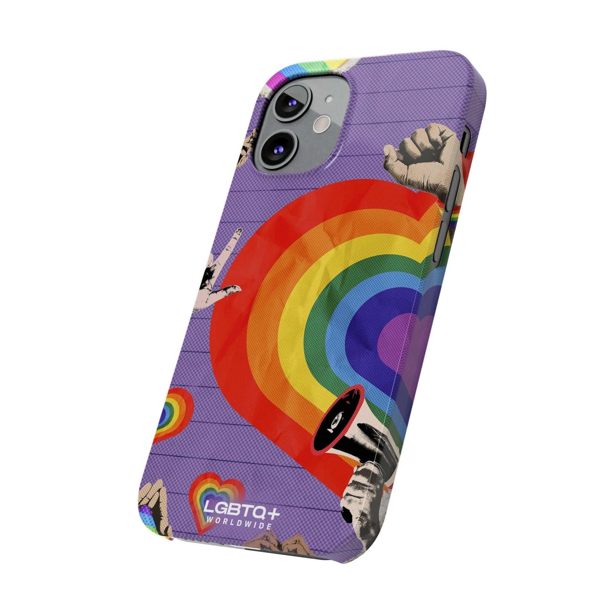 LGBTQWorldwide - ,,REGENBOGEN HERZ" Handyhülle Accessories, Back-to-School, card, Glossy, iPhone, iPhone Cases, Phone accessory, Phone Cases, Samsung Cases, Slim lgbtq Bekleidung Accessoires unisex Zubehör