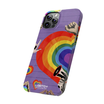 LGBTQWorldwide - ,,REGENBOGEN HERZ" Handyhülle Accessories, Back-to-School, card, Glossy, iPhone, iPhone Cases, Phone accessory, Phone Cases, Samsung Cases, Slim lgbtq Bekleidung Accessoires unisex Zubehör