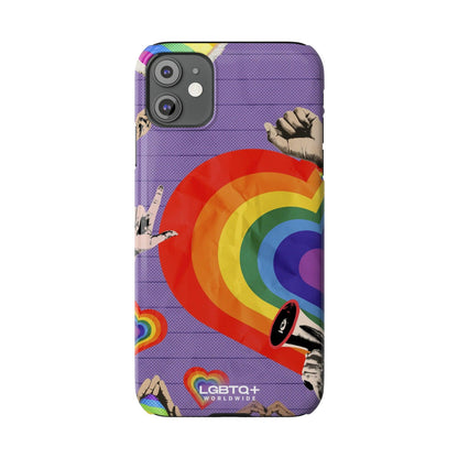 LGBTQWorldwide - ,,REGENBOGEN HERZ" Handyhülle Accessories, Back-to-School, card, Glossy, iPhone, iPhone Cases, Phone accessory, Phone Cases, Samsung Cases, Slim lgbtq Bekleidung Accessoires unisex Zubehör