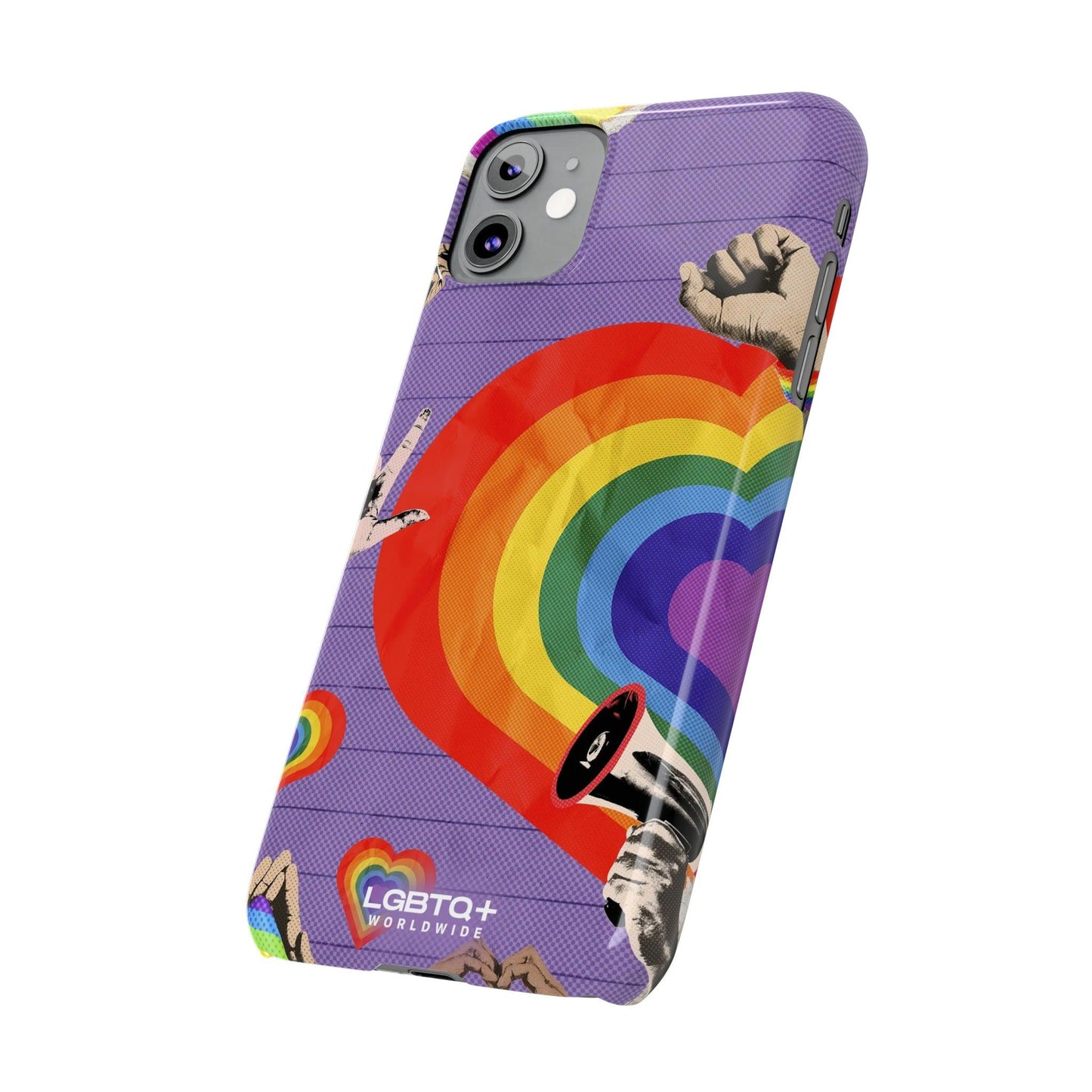 LGBTQWorldwide - ,,REGENBOGEN HERZ" Handyhülle Accessories, Back-to-School, card, Glossy, iPhone, iPhone Cases, Phone accessory, Phone Cases, Samsung Cases, Slim lgbtq Bekleidung Accessoires unisex Zubehör