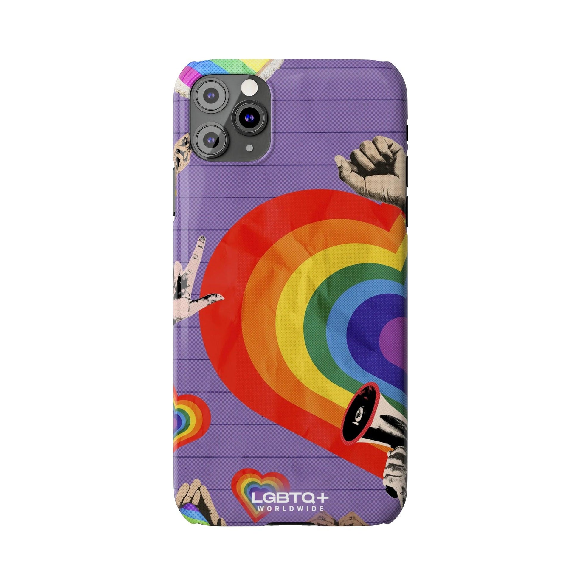 LGBTQWorldwide - ,,REGENBOGEN HERZ" Handyhülle Accessories, Back-to-School, card, Glossy, iPhone, iPhone Cases, Phone accessory, Phone Cases, Samsung Cases, Slim lgbtq Bekleidung Accessoires unisex Zubehör