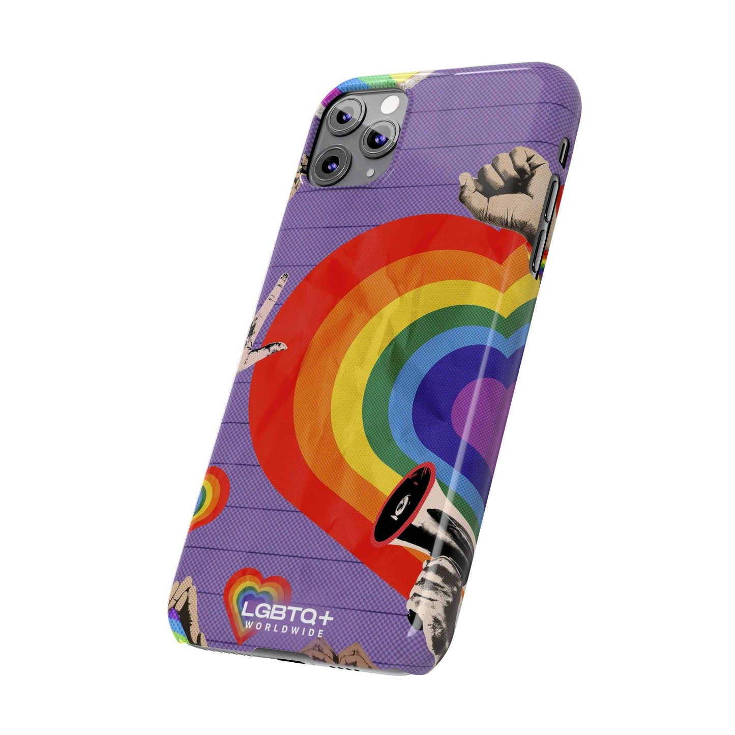 LGBTQWorldwide - ,,REGENBOGEN HERZ" Handyhülle Accessories, Back-to-School, card, Glossy, iPhone, iPhone Cases, Phone accessory, Phone Cases, Samsung Cases, Slim lgbtq Bekleidung Accessoires unisex Zubehör