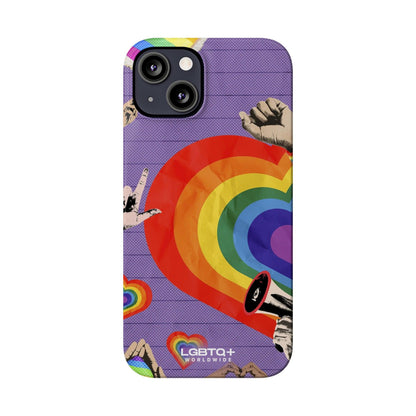 LGBTQWorldwide - ,,REGENBOGEN HERZ" Handyhülle Accessories, Back-to-School, card, Glossy, iPhone, iPhone Cases, Phone accessory, Phone Cases, Samsung Cases, Slim lgbtq Bekleidung Accessoires unisex Zubehör