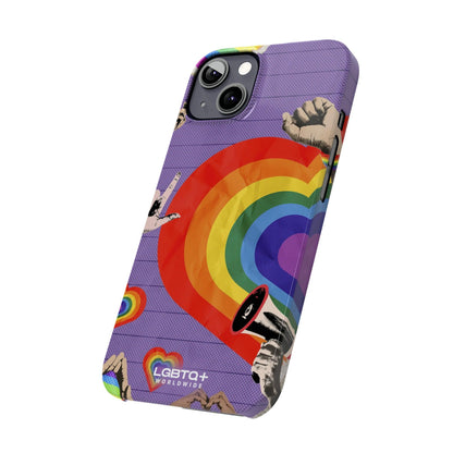 LGBTQWorldwide - ,,REGENBOGEN HERZ" Handyhülle Accessories, Back-to-School, card, Glossy, iPhone, iPhone Cases, Phone accessory, Phone Cases, Samsung Cases, Slim lgbtq Bekleidung Accessoires unisex Zubehör